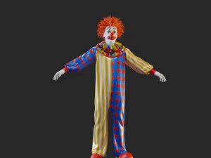 Clown Male ACC2130 Tpose 3D Model
