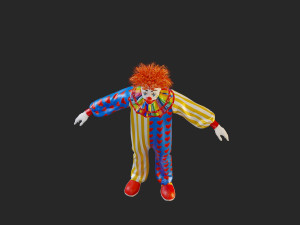Clown Male ACC2130 Tpose Modello 3D