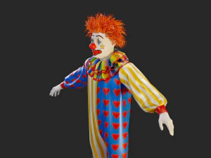 Clown Male ACC2130 Tpose 3D Model
