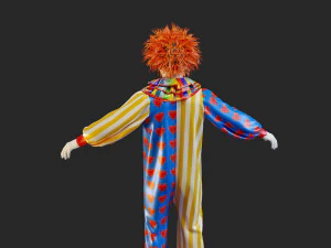 Clown Male ACC2130 Tpose 3D Model