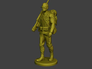 Japanese soldier ww2 Walk3 J1 3D Print Model