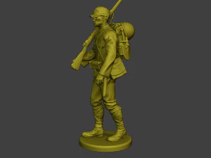 Japanese soldier ww2 Walk3 J1 3D Print Model