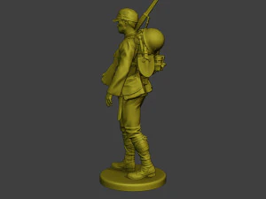 Japanese soldier ww2 Walk3 J1 3D Print Model