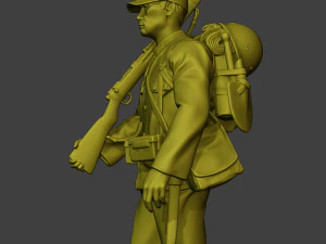 Japanese soldier ww2 Walk3 J1 3D Print Model
