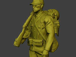 Japanese soldier ww2 Walk3 J1 3D Print Model
