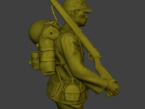 Japanese soldier ww2 Walk3 J1 3D Print Model