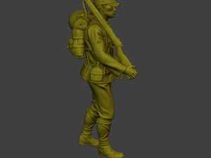 Japanese soldier ww2 Walk3 J1 3D Print Model