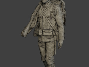 Japanese soldier ww2 Walk4 J1 Modelo de Impressão 3D
