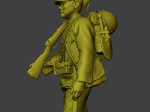 Japanese soldier ww2 Walk4 J1 3D Print Model