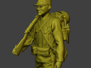 Japanese soldier ww2 Walk4 J1 3D Print Model