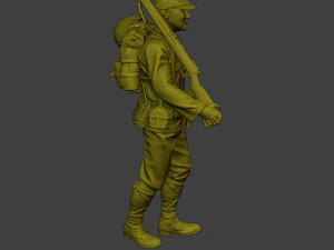 Japanese soldier ww2 Walk4 J1 3D Print Model