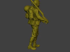Japanese soldier ww2 Walk4 J1 3D Print Model