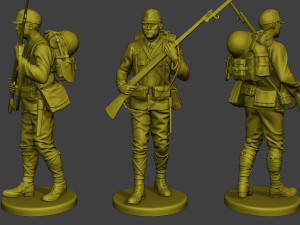 Japanese soldier ww2 Walk5 J1 3D Baskı Modeli