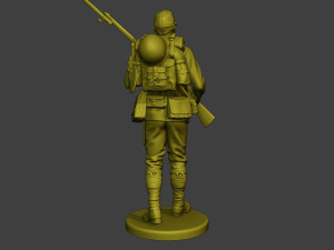 Japanese soldier ww2 Walk5 J1 3D Druckmodell