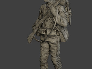 Japanese soldier ww2 Walk5 J1 3D Druckmodell