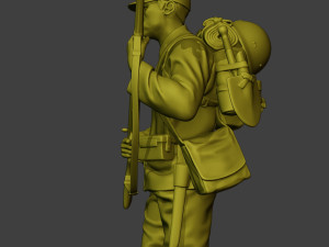 Japanese soldier ww2 Walk5 J1 3D Druckmodell
