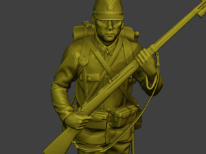 Japanese soldier ww2 Walk5 J1 3D Druckmodell