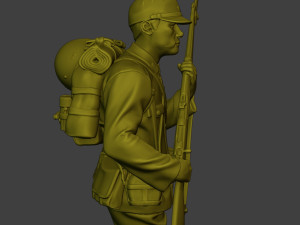 Japanese soldier ww2 Walk5 J1 3D Druckmodell