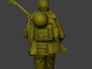 Japanese soldier ww2 Walk5 J1 3D Druckmodell