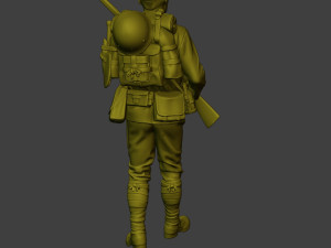 Japanese soldier ww2 Walk5 J1 3D Druckmodell