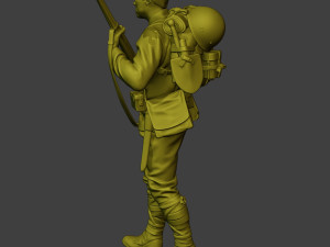 Japanese soldier ww2 Walk5 J1 3D Druckmodell