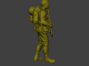 Japanese soldier ww2 Walk5 J1 3D Druckmodell