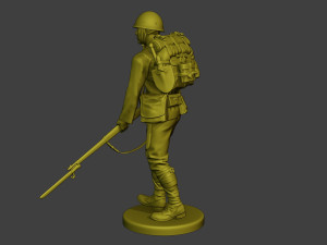 Japanese soldier ww2 Walk6 J1 3Dプリントモデル