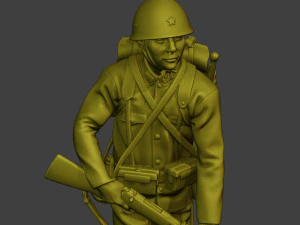 Japanese soldier ww2 Walk6 J1 3D Print Model