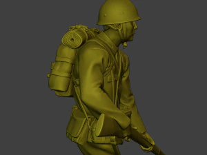 Japanese soldier ww2 Walk6 J1 3D Print Model