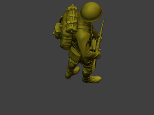 Japanese soldier ww2 Walk6 J1 3Dプリントモデル