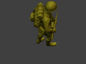 Japanese soldier ww2 Walk6 J1 3D Print Model