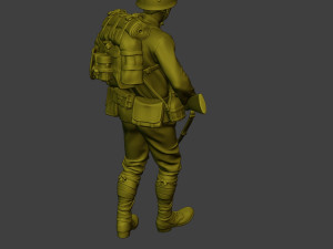 Japanese soldier ww2 Walk6 J1 3Dプリントモデル