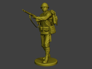 Japanese soldier ww2 Walk7 J1 Modèles 3D en vedette