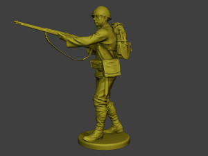 Japanese soldier ww2 Walk7 J1 Modèles 3D en vedette