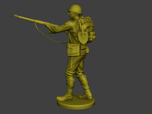 Japanese soldier ww2 Walk7 J1 Modèles 3D en vedette