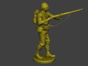 Japanese soldier ww2 Walk7 J1 Modèles 3D en vedette