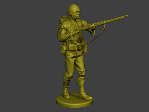 Japanese soldier ww2 Walk7 J1 Modèles 3D en vedette