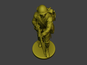 Japanese soldier ww2 Walk7 J1 Modèles 3D en vedette