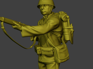 Japanese soldier ww2 Walk7 J1 Modèles 3D en vedette