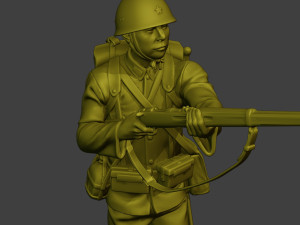Japanese soldier ww2 Walk7 J1 Modèles 3D en vedette