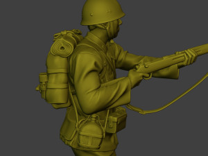 Japanese soldier ww2 Walk7 J1 Modèles 3D en vedette