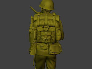 Japanese soldier ww2 Walk7 J1 Modèles 3D en vedette