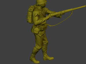 Japanese soldier ww2 Walk7 J1 Modèles 3D en vedette
