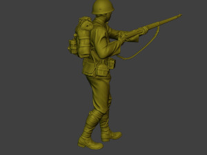 Japanese soldier ww2 Walk7 J1 Modèles 3D en vedette