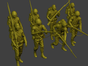 Japanese soldier ww2 J1 Pack2 Model do druku 3D