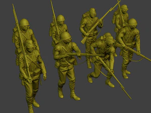 Japanese soldier ww2 J1 Pack2 3D Print Model