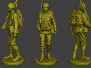 Japanese soldier ww2 J1 Pack2 3D Print Model