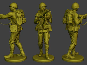 Japanese soldier ww2 J1 Pack2 3D Print Model