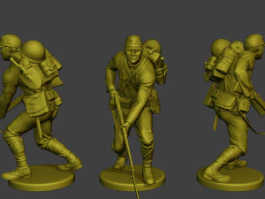Japanese soldier ww2 J1 Pack2 3D Print Model
