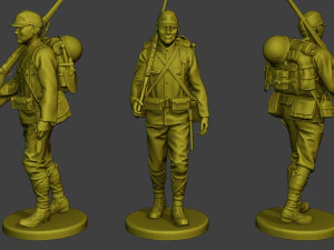 Japanese soldier ww2 J1 Pack2 3D Print Model